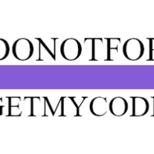 donotforgetmycode's profile